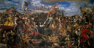 ジャン 3 世ソビエスキー (1629-1696) は、ウィーンの戦いの後、インノケンティウス 11 世に勝利のメッセージを送りました。 作： Jan Matejko