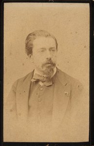 バイオリニストで作曲家のヘンリクウィニアウスキ1835-1880の肖像。 作： Jan Mieczkowski