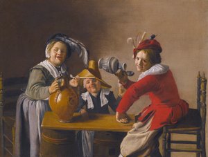 酒を飲んでいたずらをする3人の子供たち