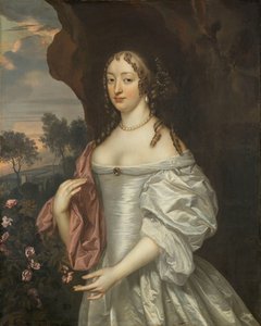 ハームステードのヤコブ・デ・ヴィッテの妻、ヤコバ・ヴァン・オリエンスの肖像 作： Jan Mijtens