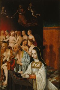 正義とドナーの魂c。 1520 作： Jan Mostaert