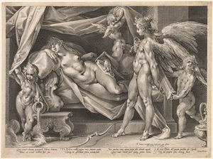 キューピッドとプシュケ、c。 1600年。 作： Jan Muller