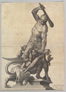 ヘラクレスがヒュドラを倒す」1602年頃 作： Jan Muller