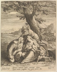聖家族と聖エリザベスと洗礼者ヨハネ 1588年 作： Jan Muller