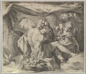 ロットとその娘たち」1630年頃 作： Jan Muller