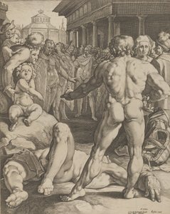 ユリシーズとイルスの戦い 1590年 作： Jan Muller