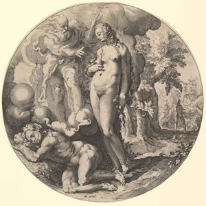 世界の創造」シリーズの「六日目の死」（1598年頃）。 作： Jan Muller