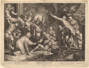 ラザロの復活 作： Jan Muller, after Abraham Bloemaert