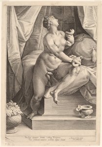 クレオパトラ 作： Jan Muller, after Adriaen de Vries