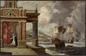 レパントの戦い：リッチの聖カタリナと乗船、1671年。 作： Jan Peeters the Elder