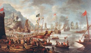 レパントの戦い: 勝利、1671 年。 作： Jan Peeters the Elder