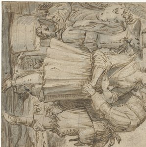 年老いたハンターと若い女性 作： Jan Philipsz. van Bouckhorst