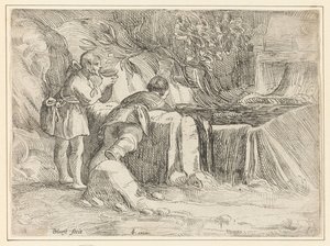井戸にいる二人の男 作： Jan Philipsz. van Bouckhorst