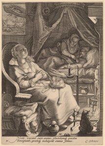 夜 作： Jan Pietersz Saenredam, after Hendrik Goltzius
