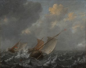 荒波の船 作： Jan Porcellis
