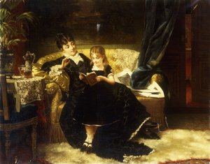 レッスン、1883 作： Jan Portielje