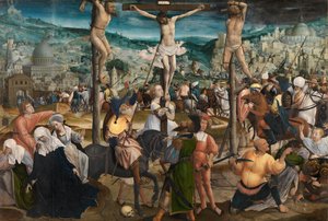 A Crucificação (óleo sobre painel) 作： Jan Provoost