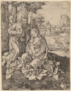 風景の中の聖家族 作： Jan Rombouts the Elder