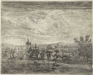 教会のある村の景色 作： Jan Ruyscher