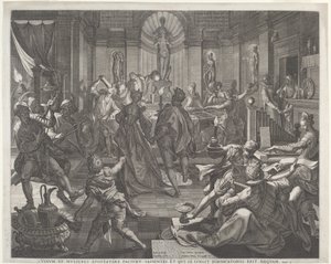 プレジャーハウス 作： Jan Sadeler I, after Joos van Winghe