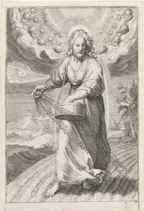 種をまくキリスト 穀物の間の雑草のたとえ（シリーズタイトル） 作： Jan Saenredam (attributed to)