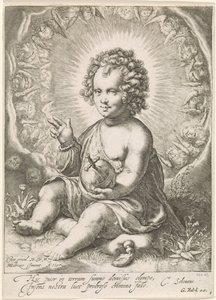 Christuskind als Salvatoreの前に 作： Jan Saenredam (attributed to)