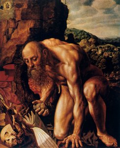 聖ジェローム、1543年。 作： Jan Sanders van Hemessen