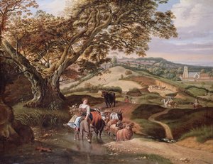 牧歌的な風景、1684 作： Jan Siberechts