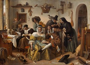 贅沢品にご用心（『In Weelde Siet Toe） 作： Jan Steen