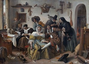 贅沢品にご用心（『In Weelde Siet Toe） 作： Jan Steen