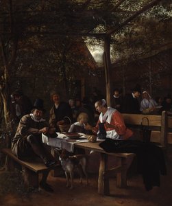 宿屋の庭 作： Jan Steen