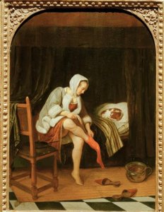トイレの女性 作： Jan Havickszoon Steen