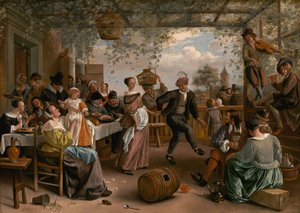踊るカップル 作： Jan Steen