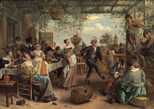 踊るカップル 作： Jan Steen