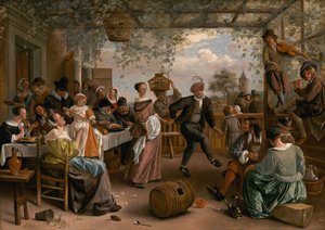 1663年の「The Dancing Couple」。 作： Jan Steen