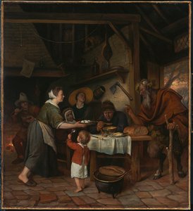 サテュロスと農民の家族 作： Jan Steen