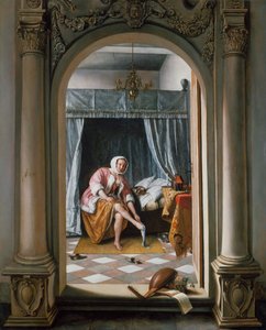 トイレにいる女性 作： Jan Steen