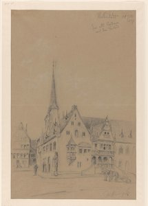 ハルバーシュタットのローラントと市庁舎 作： Jan Striening
