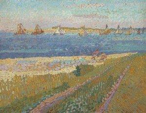 Fischerboote bei Veere（Veereの漁船）。 1907 作： Jan Toorop
