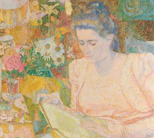 マリージャネットデランゲ夫人の肖像、1900年頃 作： Jan Toorop