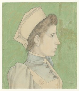 ナース・ネリーの肖像 ポートレット・ヴァン・ネリー・グードカーデ 作： Jan Toorop
