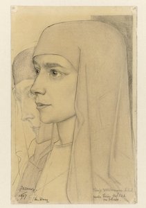 Treesje Westermann の肖像、Mother Terese Huf van Bethanië 作： Jan Toorop