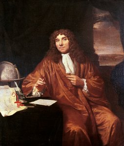 アントニー・ファン・レーウェンフック 1680年頃 （油彩・キャンバス 作： Jan Verkolje