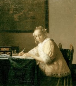 イエローレターライター 作： Jan Vermeer van Delft