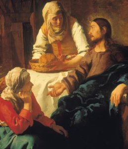 メアリーとマーサとキリスト 作： Jan Vermeer van Delft