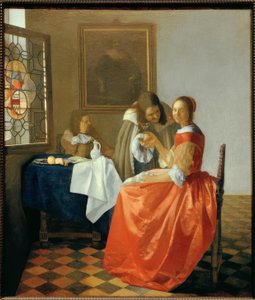 ワイングラスを持つ少女 作： Jan Vermeer van Delft
