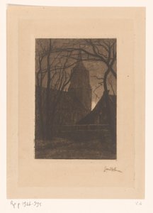 ラーレンの教会 作： Jan Veth (signed by artist)