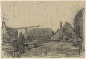 のGravenmoerの村の眺め 作： Jan Veth