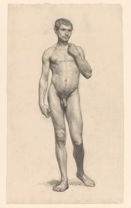 立っている男性のヌード、正面から見た 作： Jan Veth