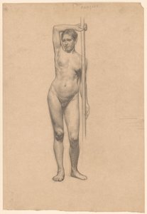 立っている女性のヌード、正面から見た 作： Jan Veth